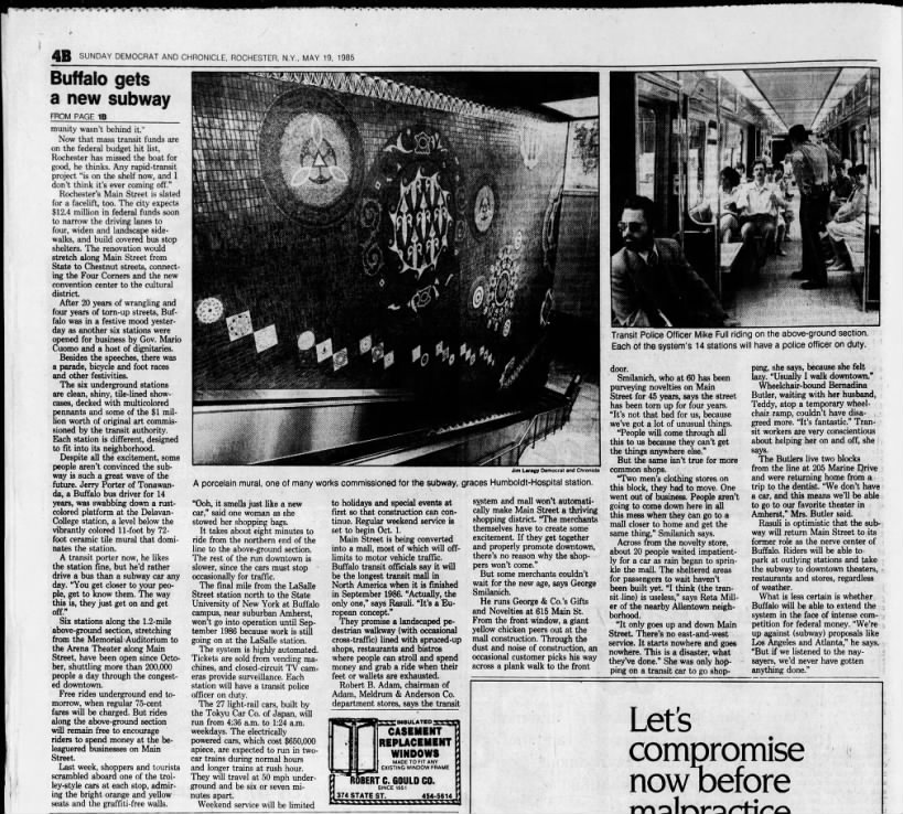 Buffalo  extension part 2, May 19, 1985