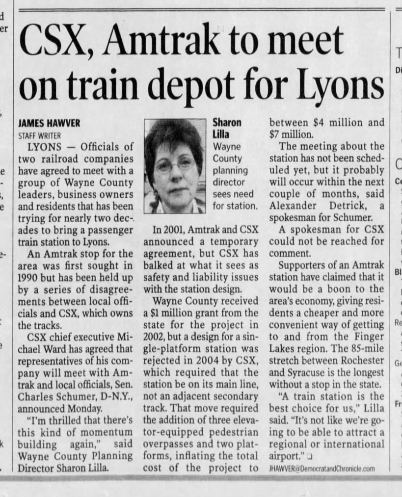 Amtrak Lyons, February 26, 2008
