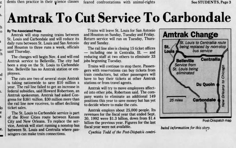 Amtrak Belleville, October 22, 1993
