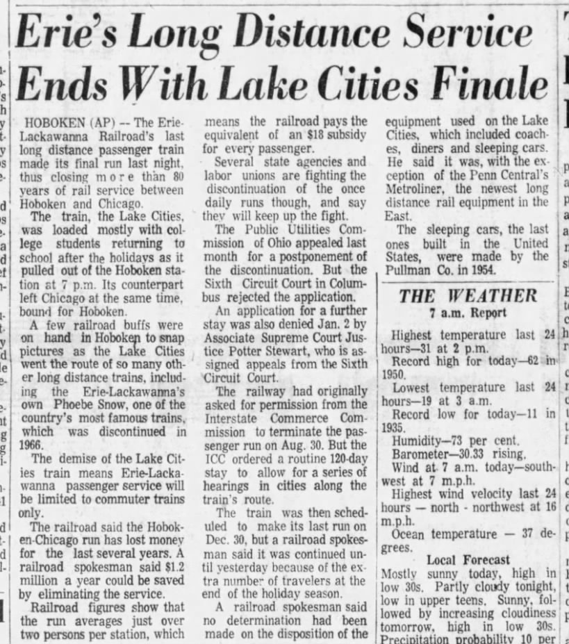 Lake Cities, January 5, 1970