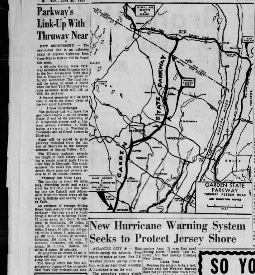 Parkway northern extension, June 30, 1957
