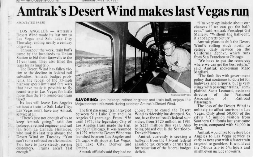 Desert Wind ends, May 10, 1997