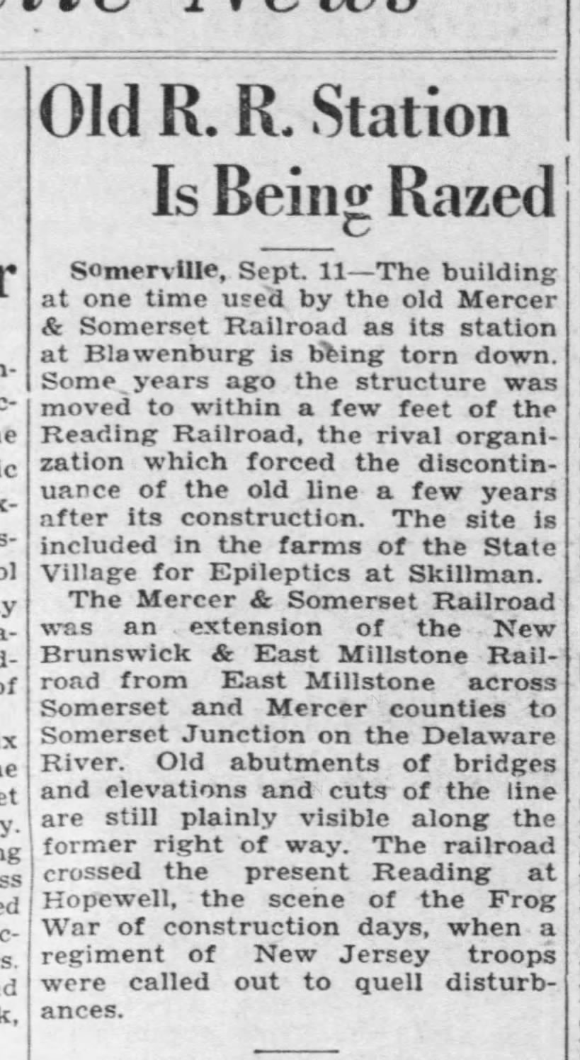 Blawenberg station, September 11, 1930
