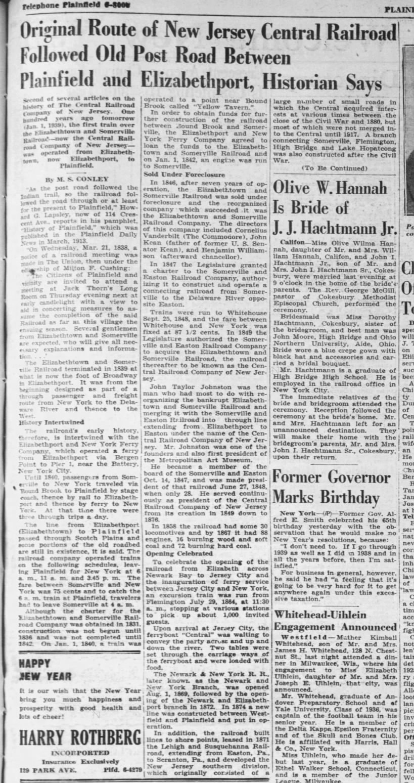 CNJ history, December 31, 1938
