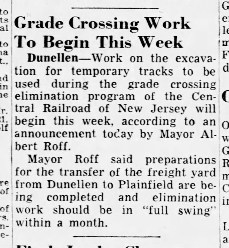 Grade crossing work, July 7, 1953