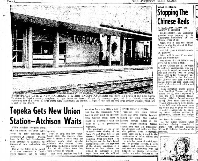 Topeka station, December 16, 1948