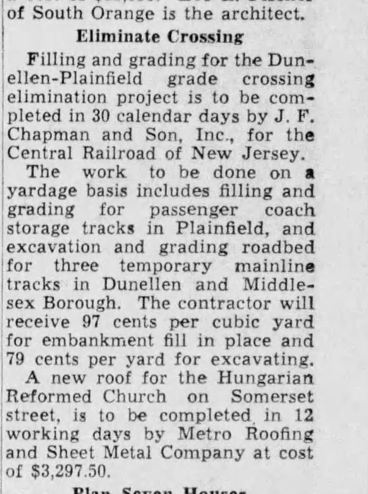 Crossing work, July 5, 1953