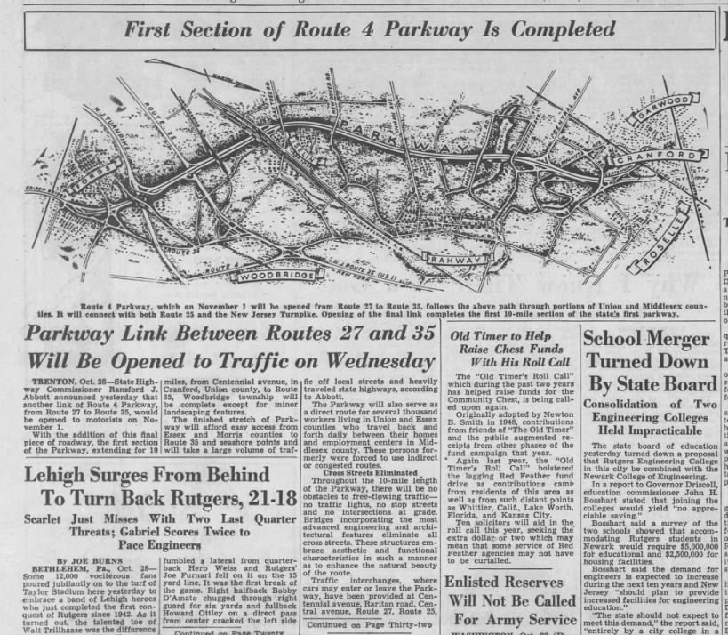 R4 Parkway opens, October 29, 1950