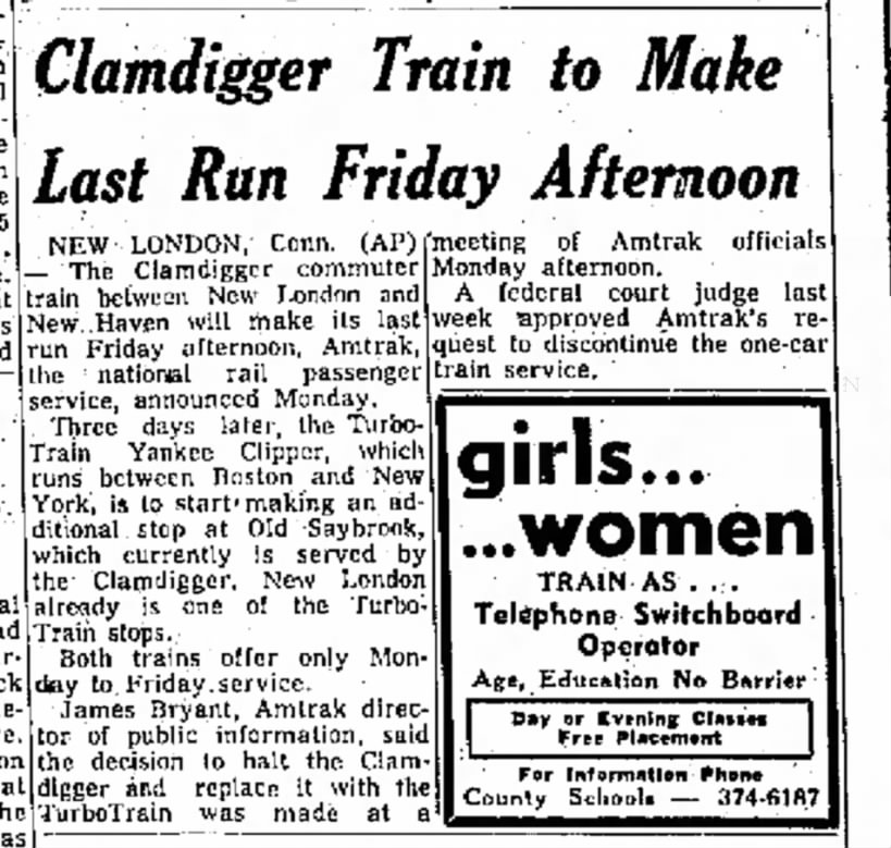 Original Clamdigger, January 25, 1972