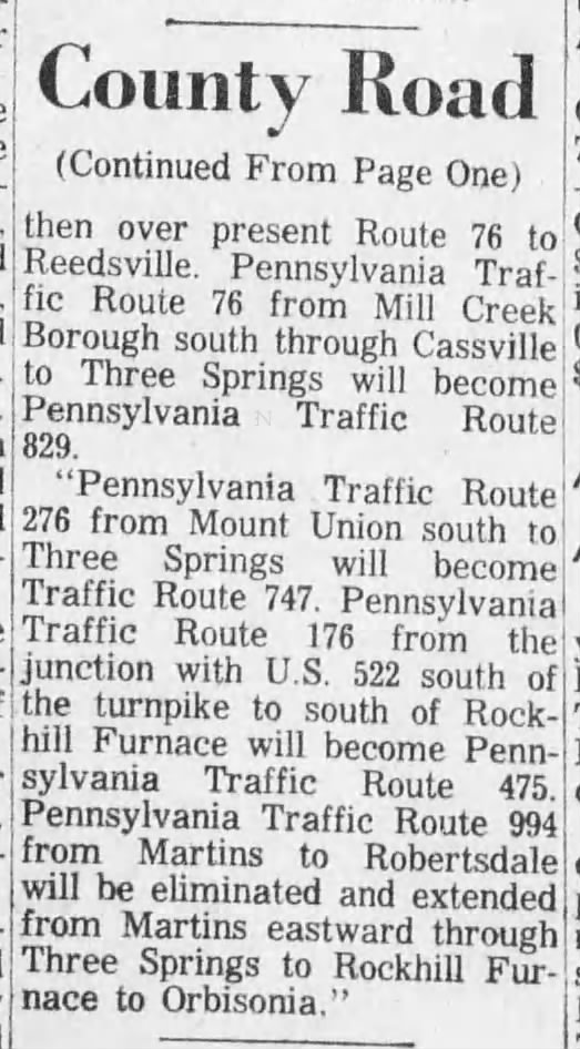 County changes, January 10, 1964 part 2