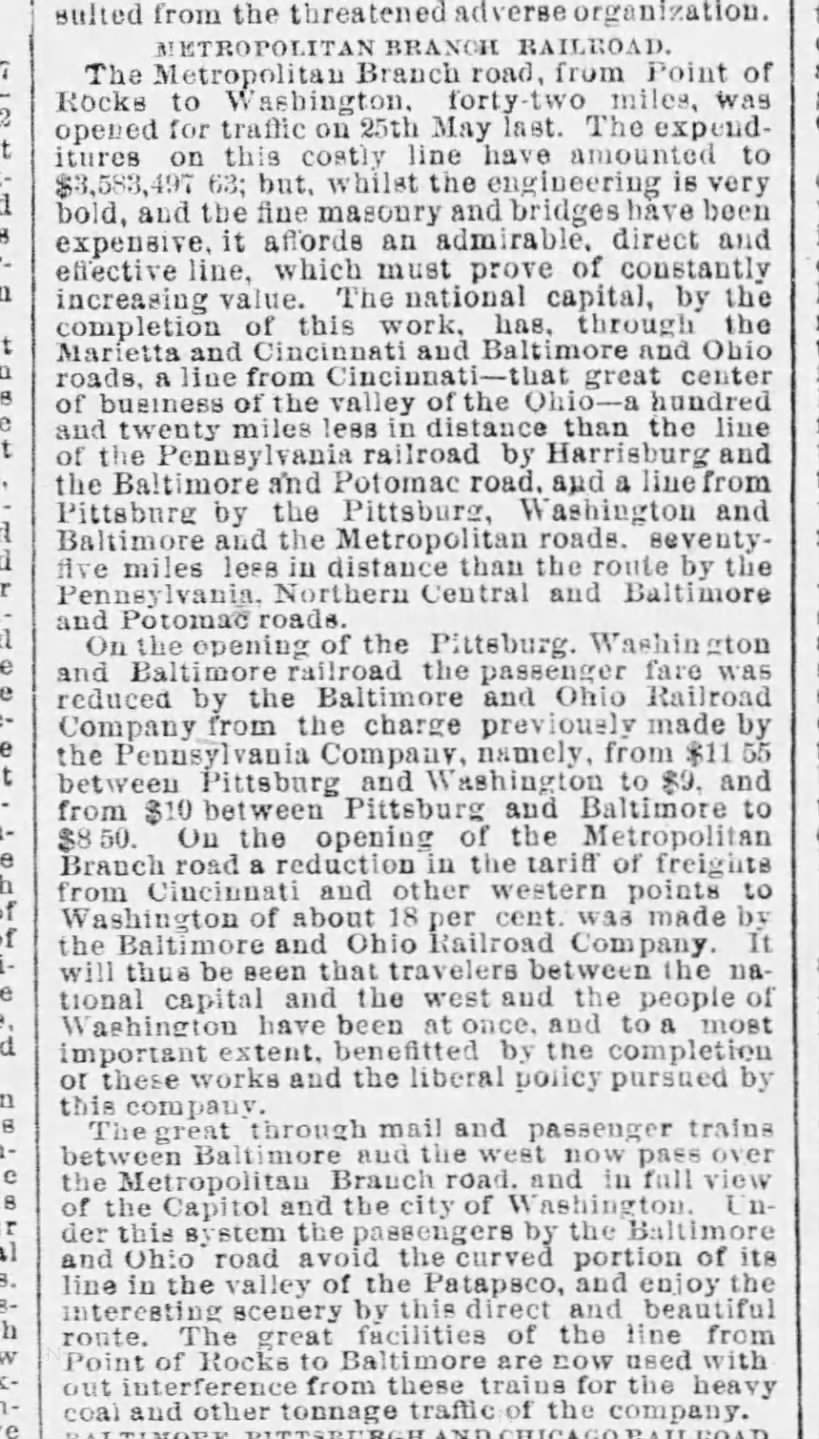 MetBranch Railroad, November 18, 1873