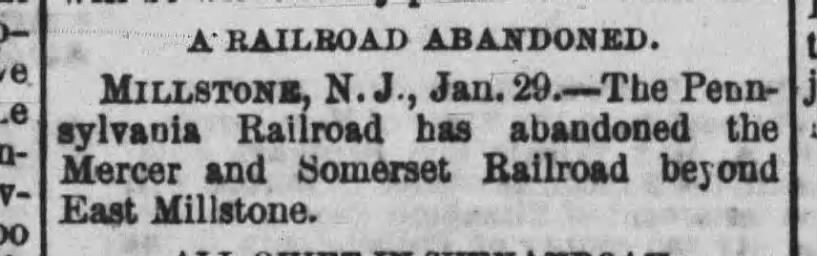 M&S abandoned, January 30, 1880