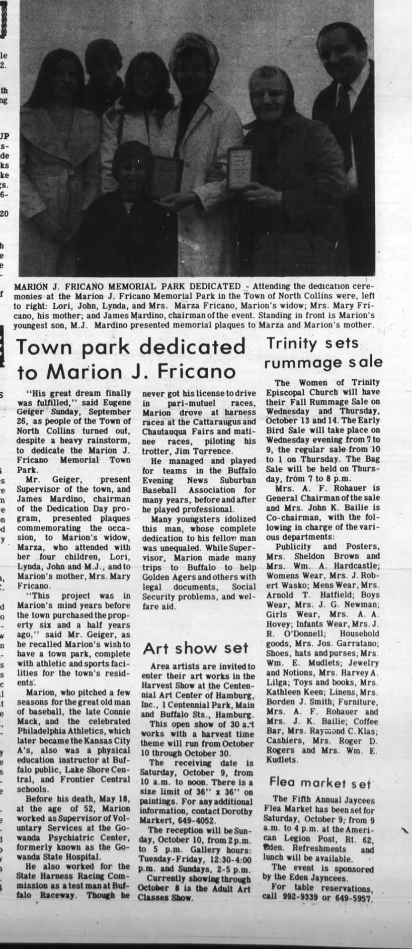 Fricano park, October 6, 1976