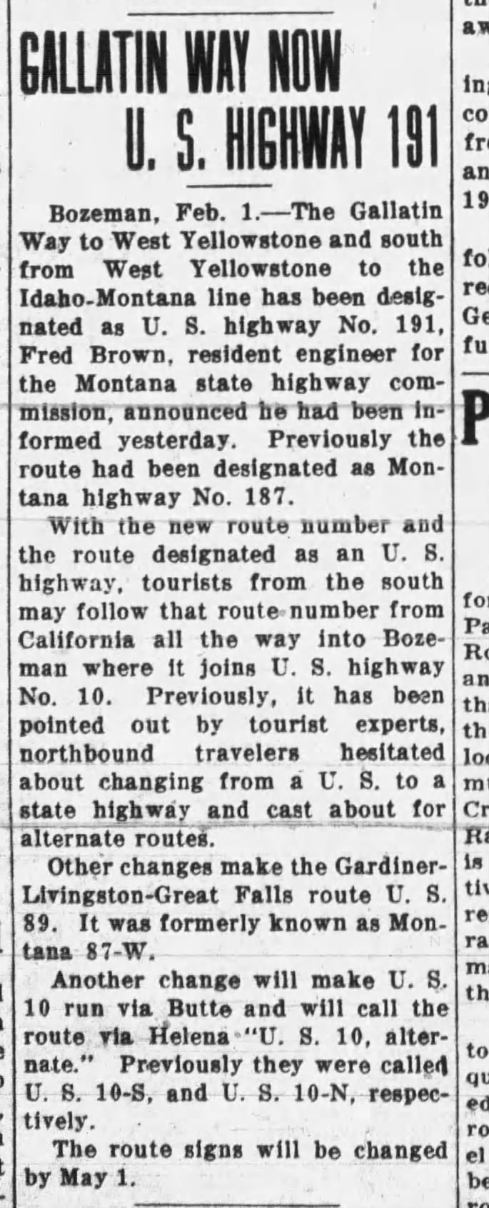 US 191, MT, February 2, 1935