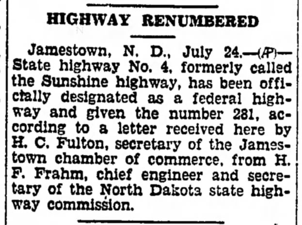 US 281, July 24, 1931
