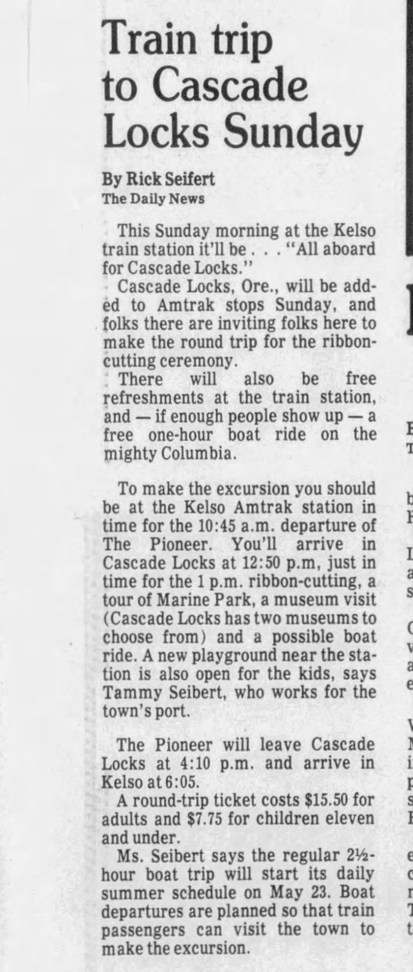 Cascade Locks, April 24, 1981