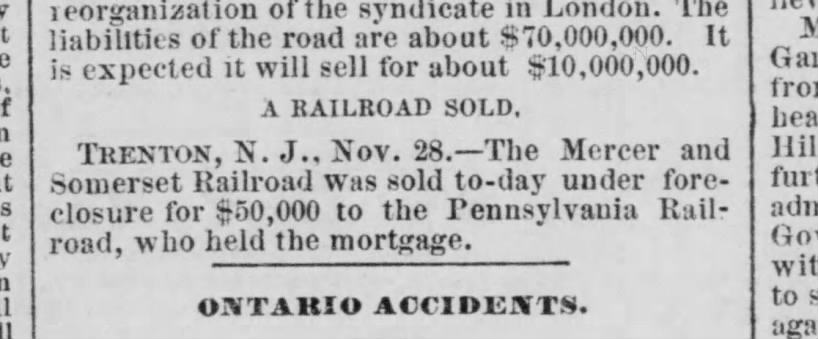 M&S foreclosure sale, November 29, 1879