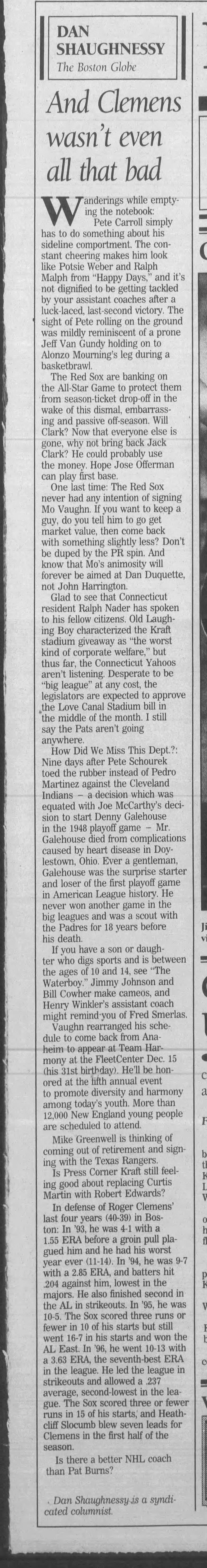 Galehouse, December 5, 1998