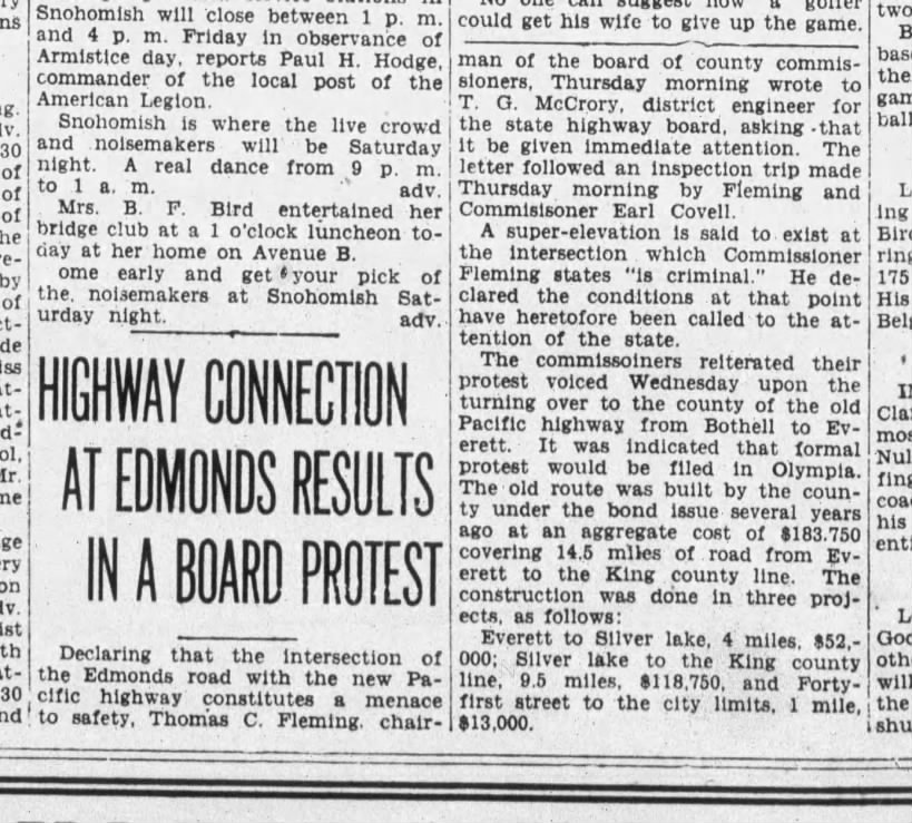 Highway Connection at Edmonds Results in a Board Protest