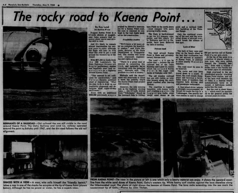 The rocky road to Kaena Point...