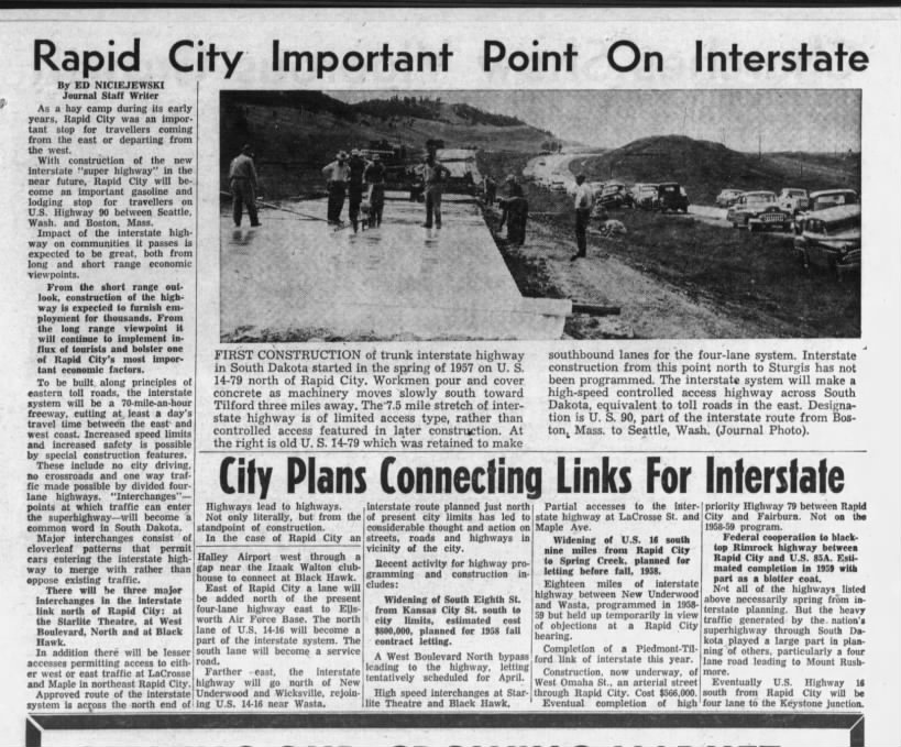 Rapid City Important Point On Interstate