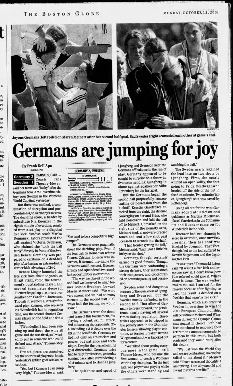 Germans are jumping for joy