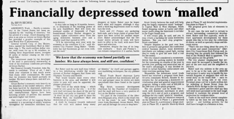 Financially depressed town 'malled'