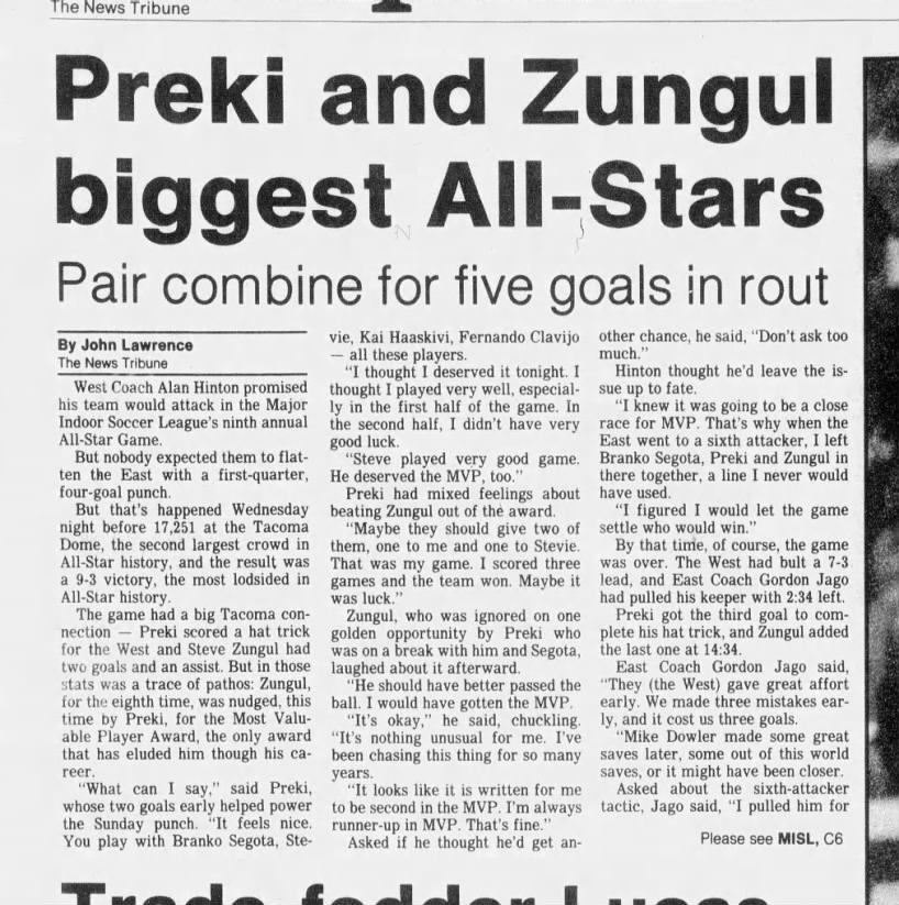 Preki and Zungul biggest All-Stars