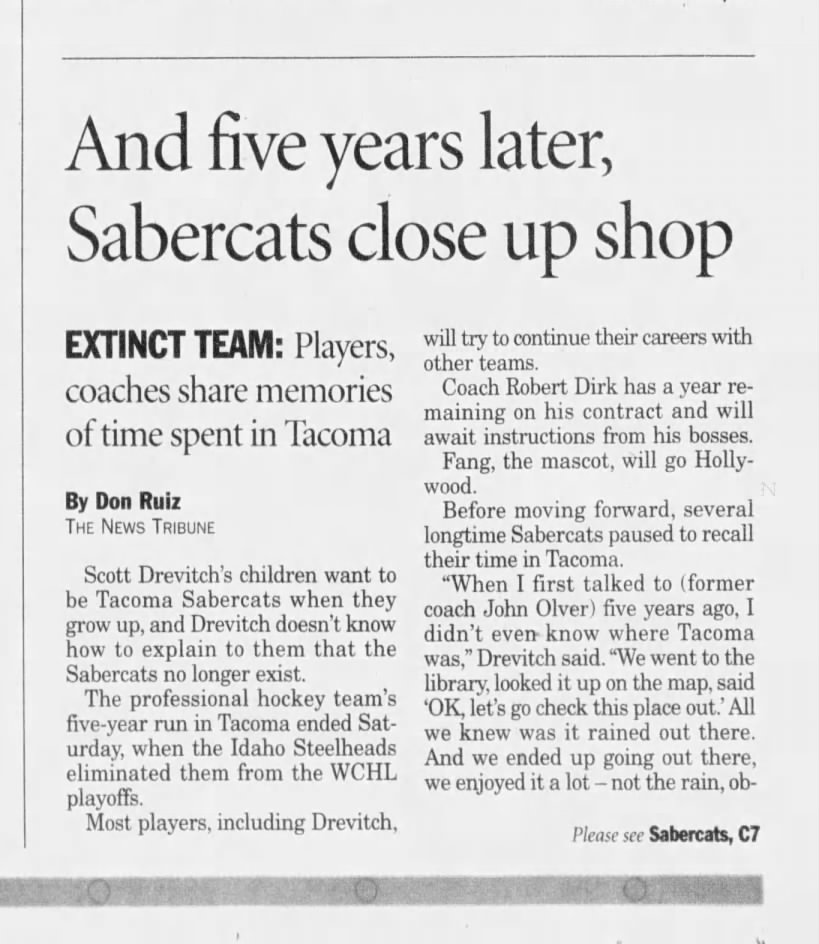 And five years later, Sabercats close up shop