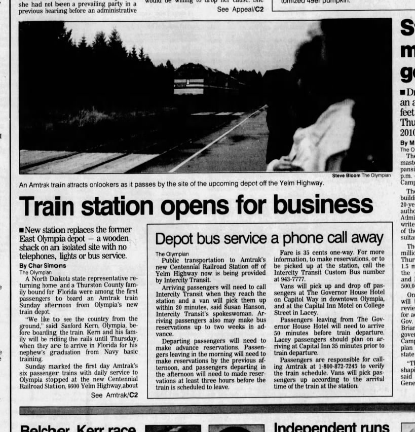 Train station opens for business
