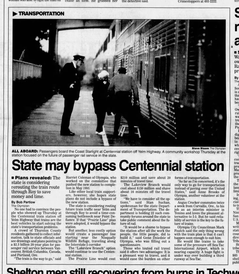 State may bypass Centennial station