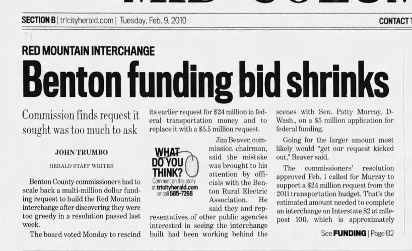 Benton funding bid shrinks