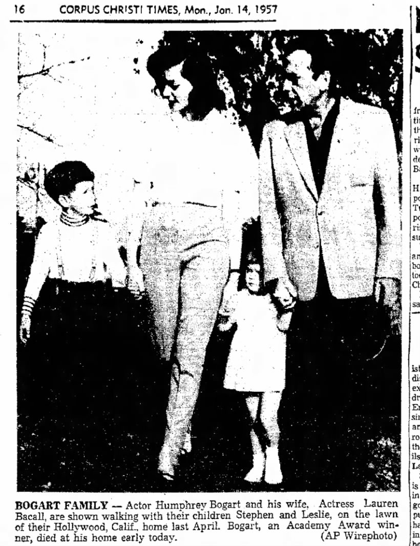 Humphrey Bogart and family 1956