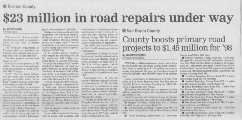 $23 million in road reports under way