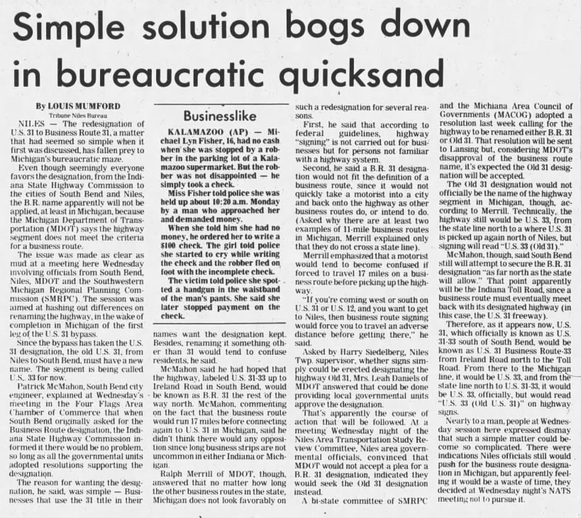 Simple solution bogs down in bureaucratic quicksand