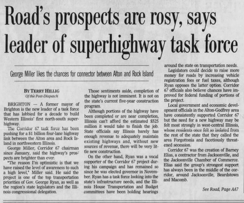 Road's prospects are rosy, says leader of superhighway task force