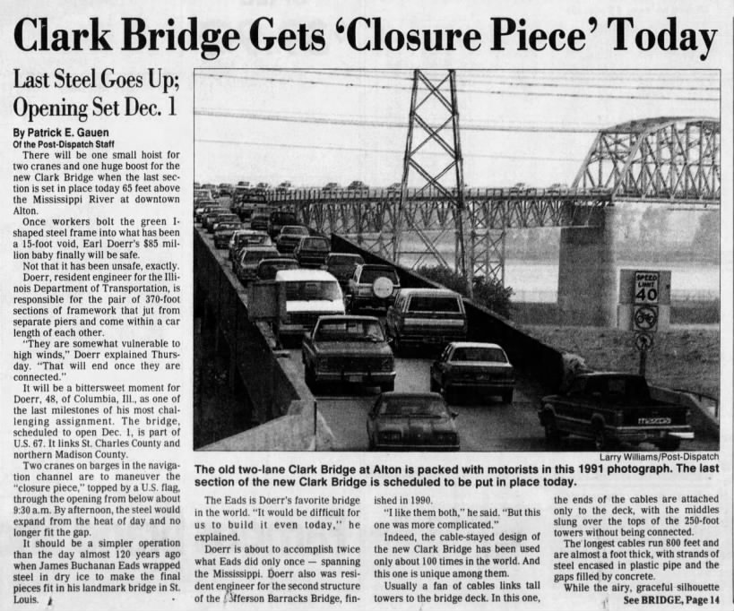 Clark Bridge gets 'closure piece' today