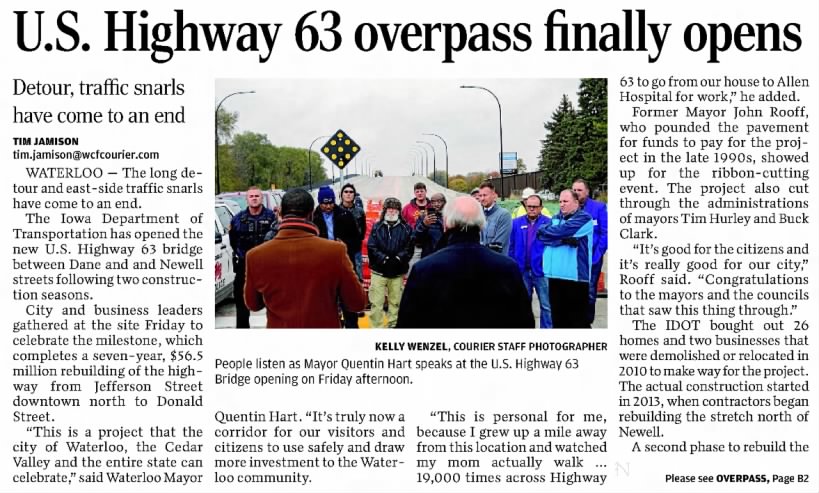 U.S. Highway 63 overpass finally opens