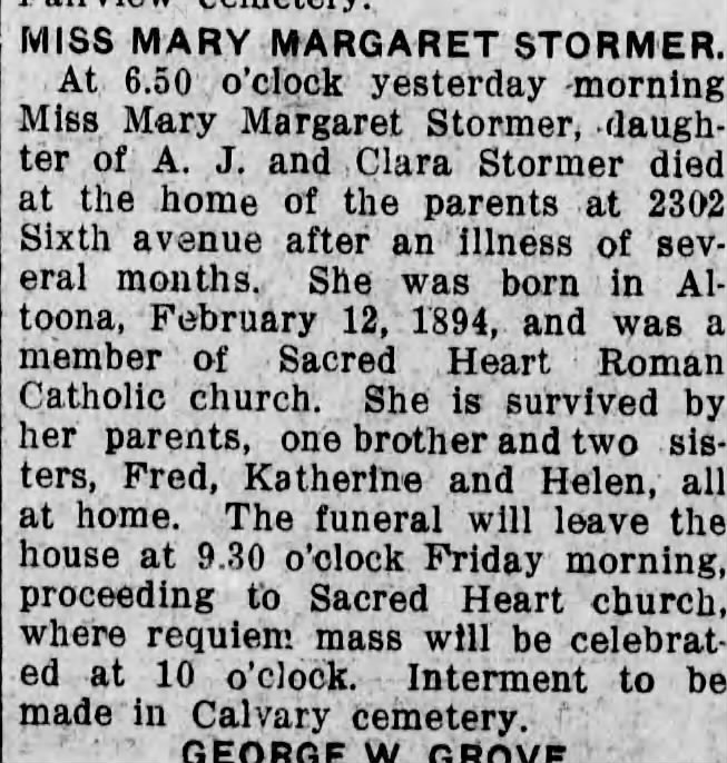 Mary m stormer obit