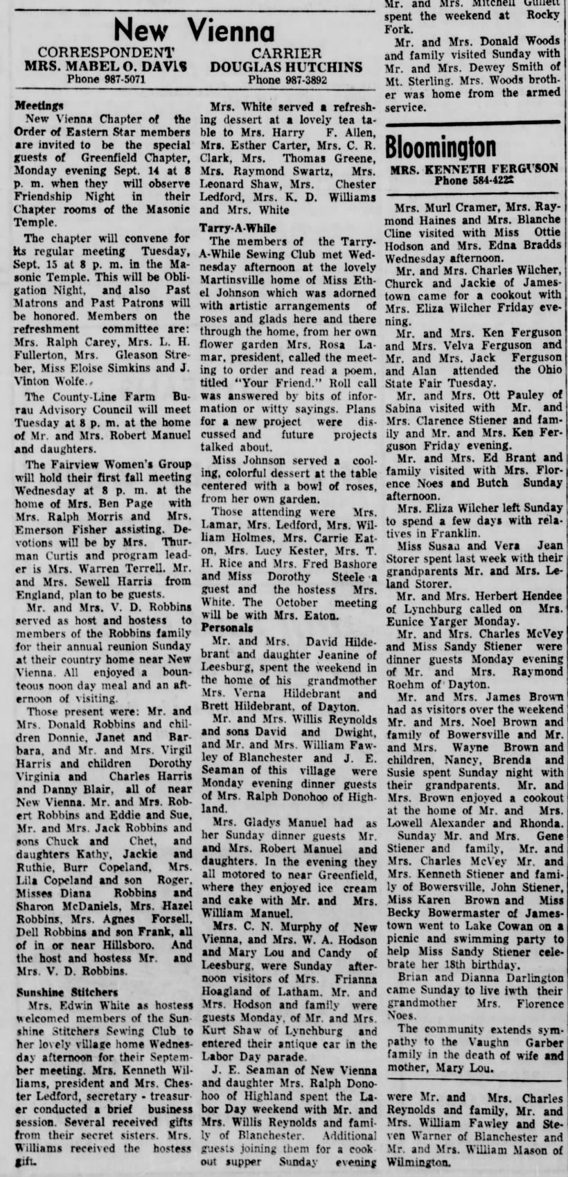 1964 New Vienna News - Sept.12