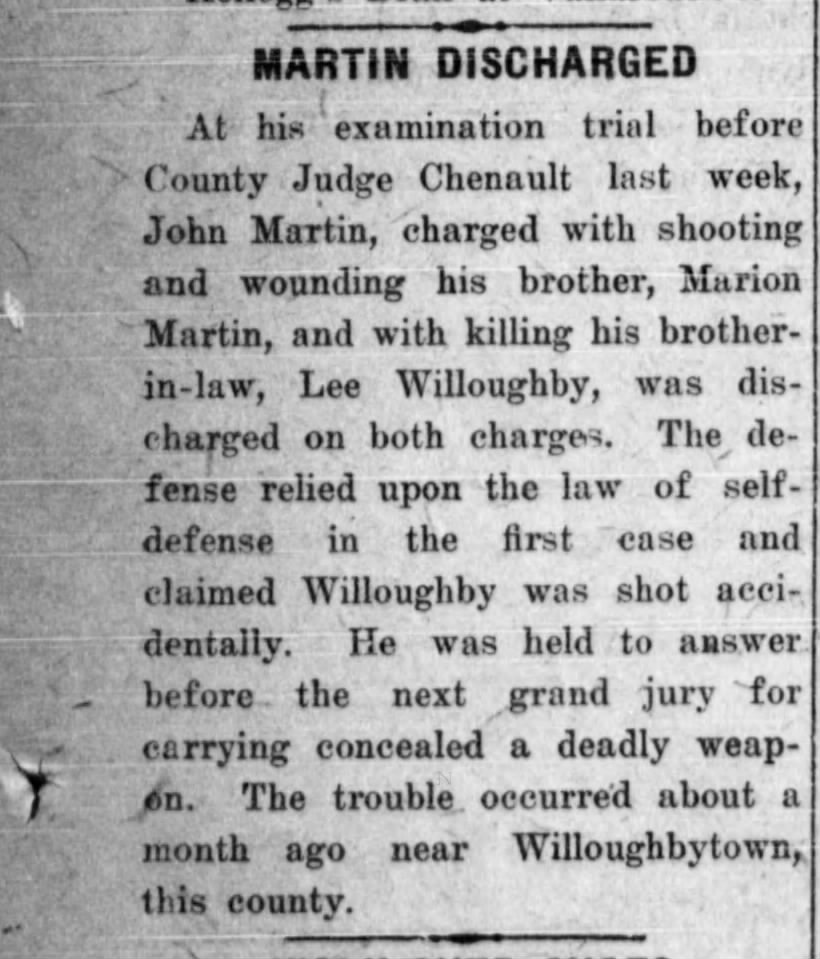 John Martin Discharged 4 December 1917 Mt. Sterling Advocate