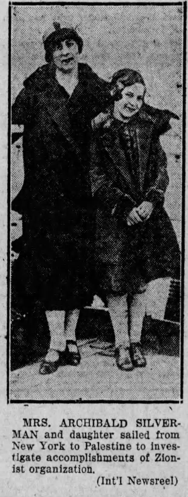 Ida Silverman and daughter in 1925