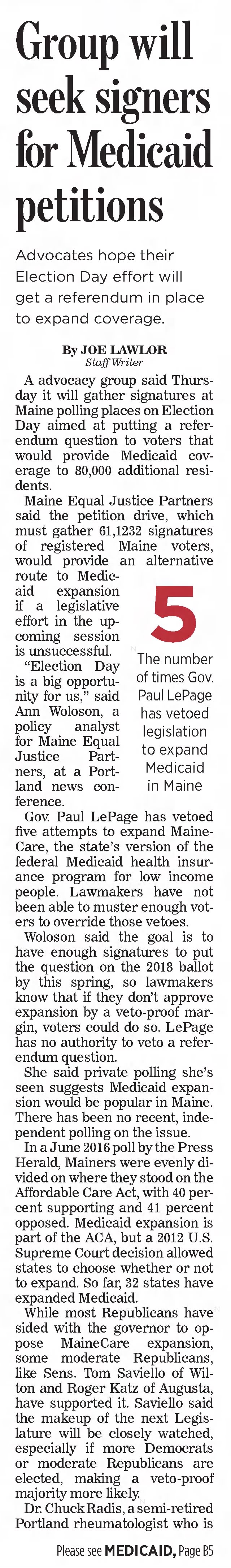 Medicaid expansion in Maine