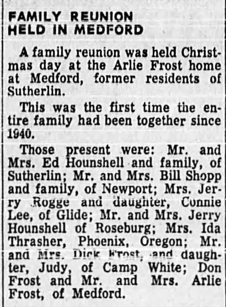 The News-Review (Roseburg, Oregon)
2 Jan 1953, Fri Page 8