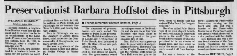 Preservationist Barbara Hoffstot dies in Pittsburgh