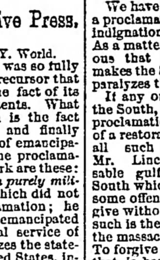 The   Detroit Free Press
THE EMANCIPATION
Jan. 6, 1863.