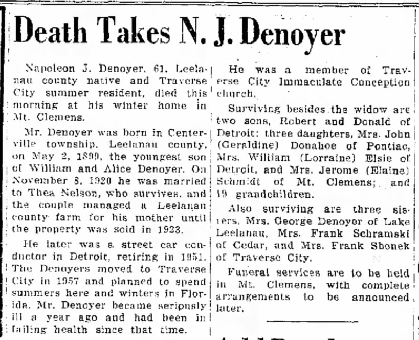 Death takes N.J. Denoyer