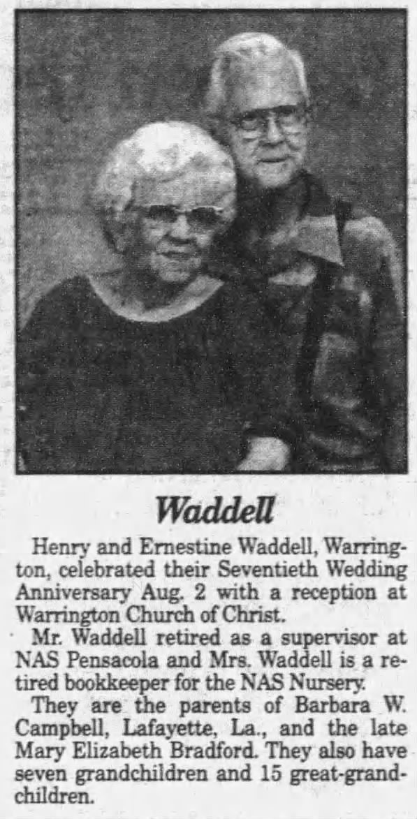 waddell 70th anniversary