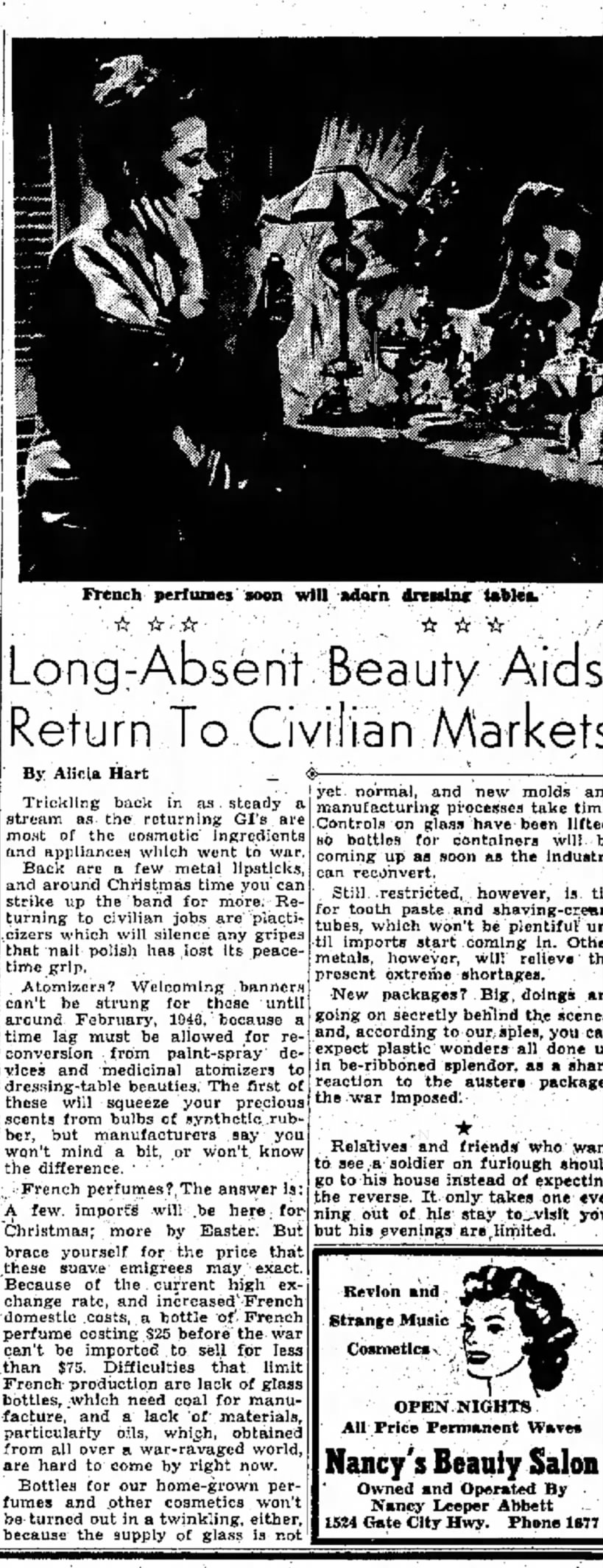 October 14 1945 article about after war products being available again