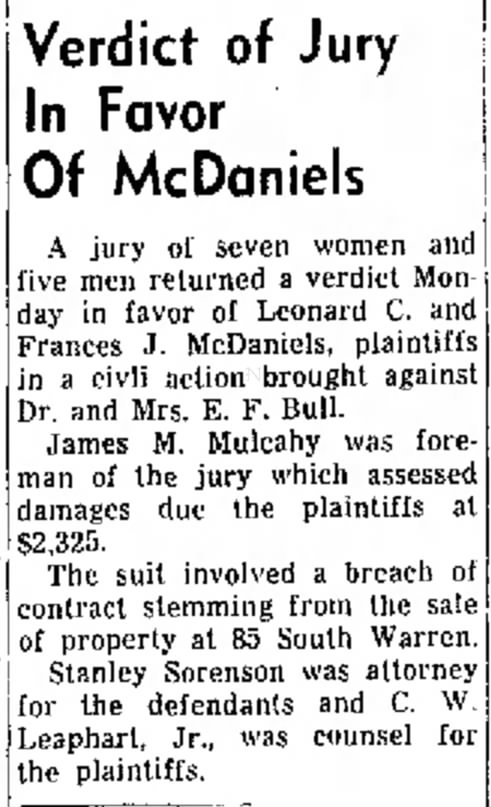 Verdict Against Bull
